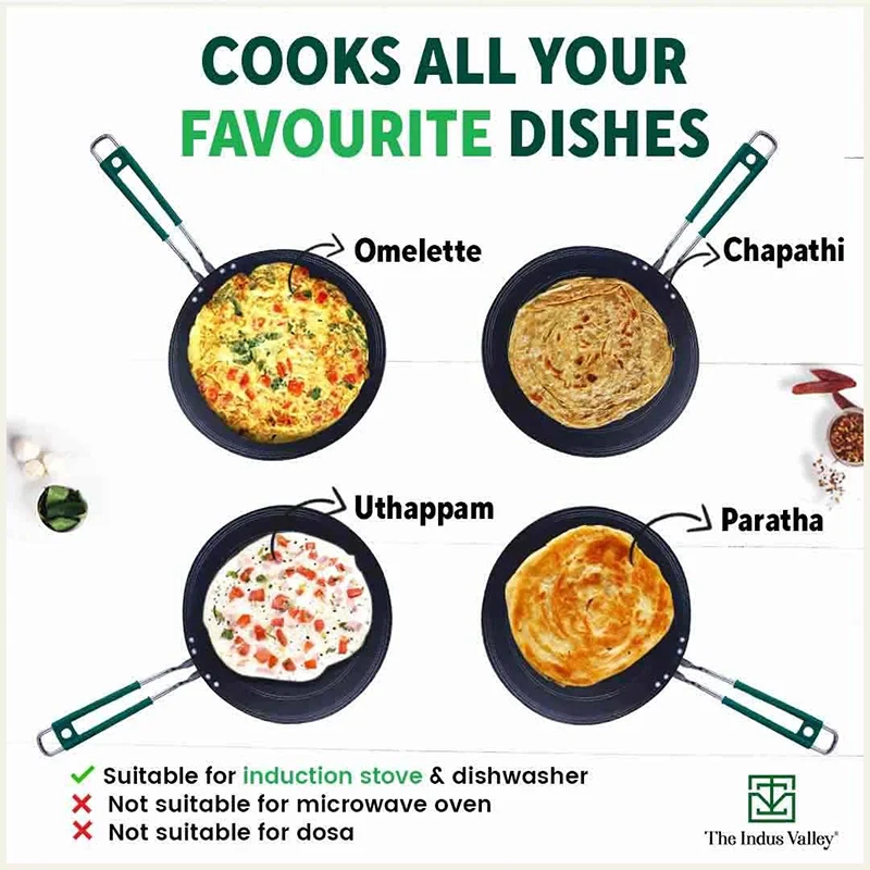 100% Pure Sheet Iron Concave Tawa 25.5cm/30.5cm, Toxin-free, Seasoned, Silicone Handle - Image 11