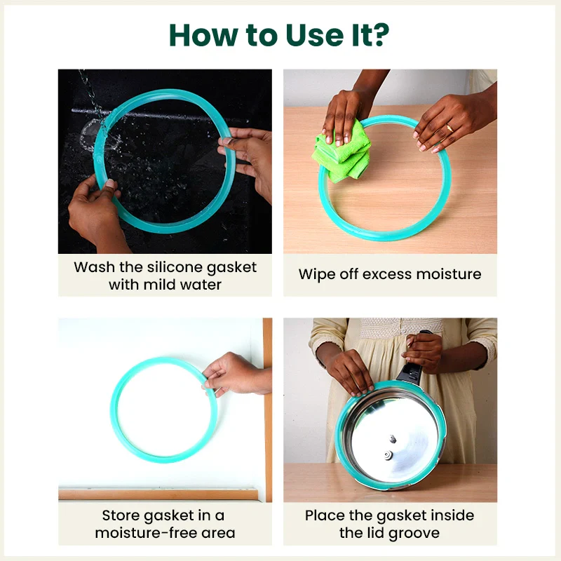 Stainless steel 3.0 L outer lid pressure cooker gasket - Image 5