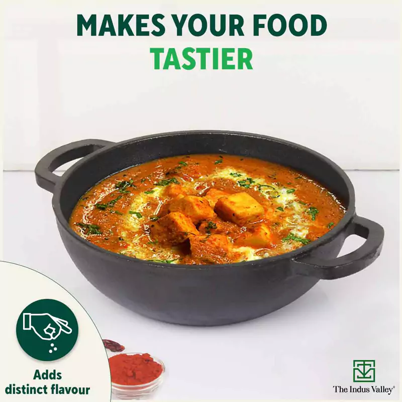 CASTrong Cast Iron Kadai 25.4cm 2.3L,Pre-seasoned, Naturally Nonstick, 100% Pure, Toxin-free, Induction - Image 9