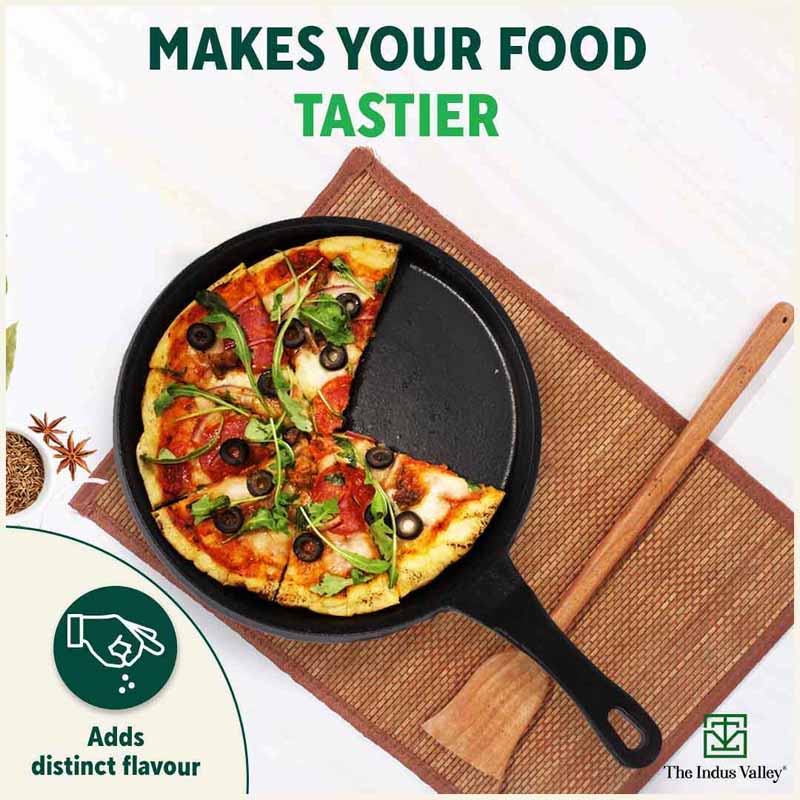 CASTrong Cast Iron Tawa 25.5cm, Pre-seasoned, Nonstick, 100% Pure, Toxin-free, Induction 2.2kg - Image 9