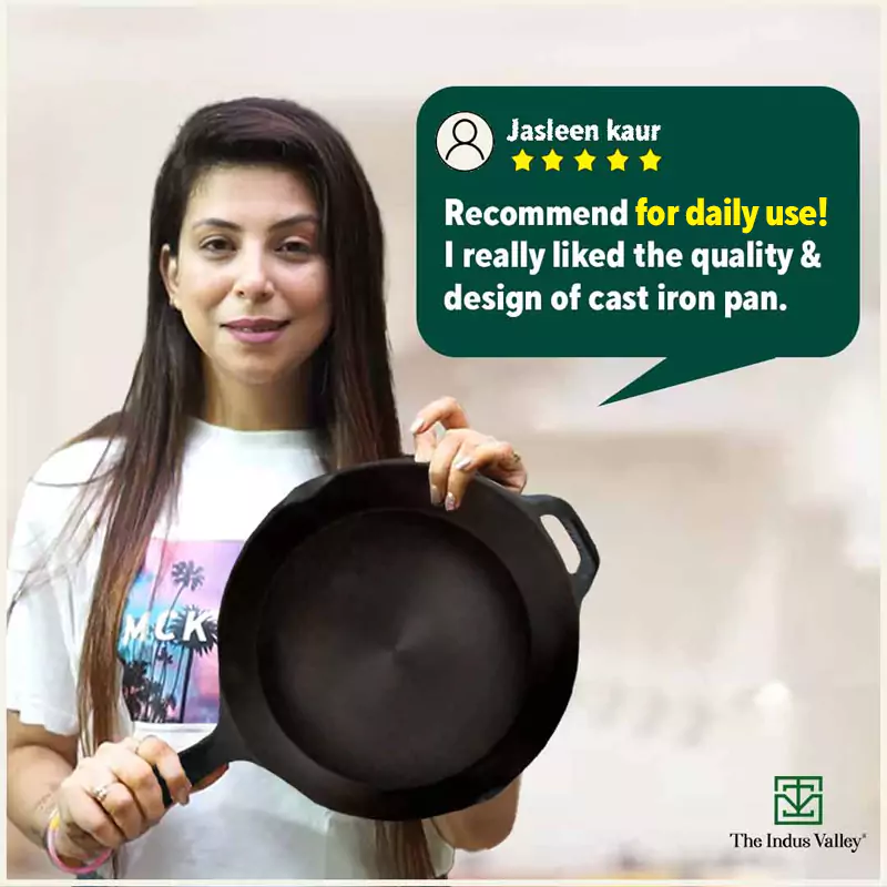 Super Smooth Cast Iron Fry Pan 1.3/1.7L, 100% Pure, Toxin-free,Pre-seasoned, Induction, Non-stick - Image 12