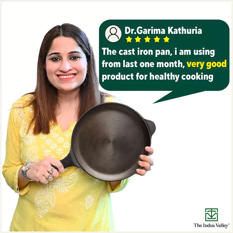 Super Smooth Cast Iron Shallow Fry Pan 24.6 cm, Pre-seasoned, Naturally Nonstick, 100% Pure, Toxin-free, Induction 1.6kg - Image 11