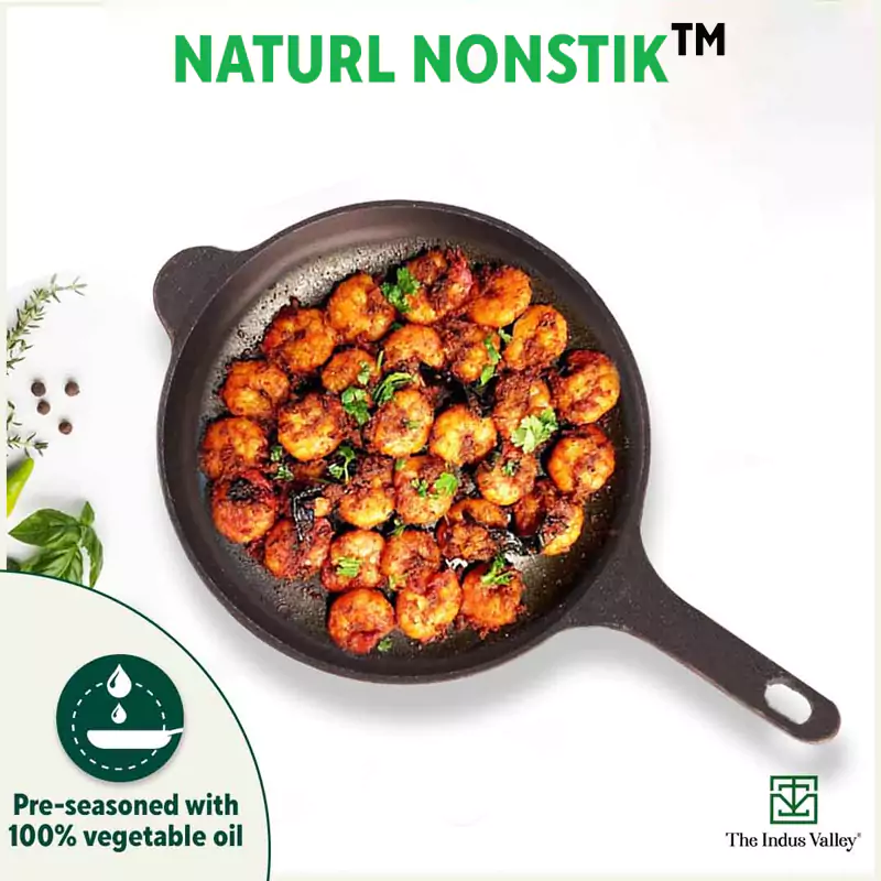 Super Smooth Cast Iron Shallow Fry Pan 24.6 cm, Pre-seasoned, Naturally Nonstick, 100% Pure, Toxin-free, Induction 1.6kg - Image 7