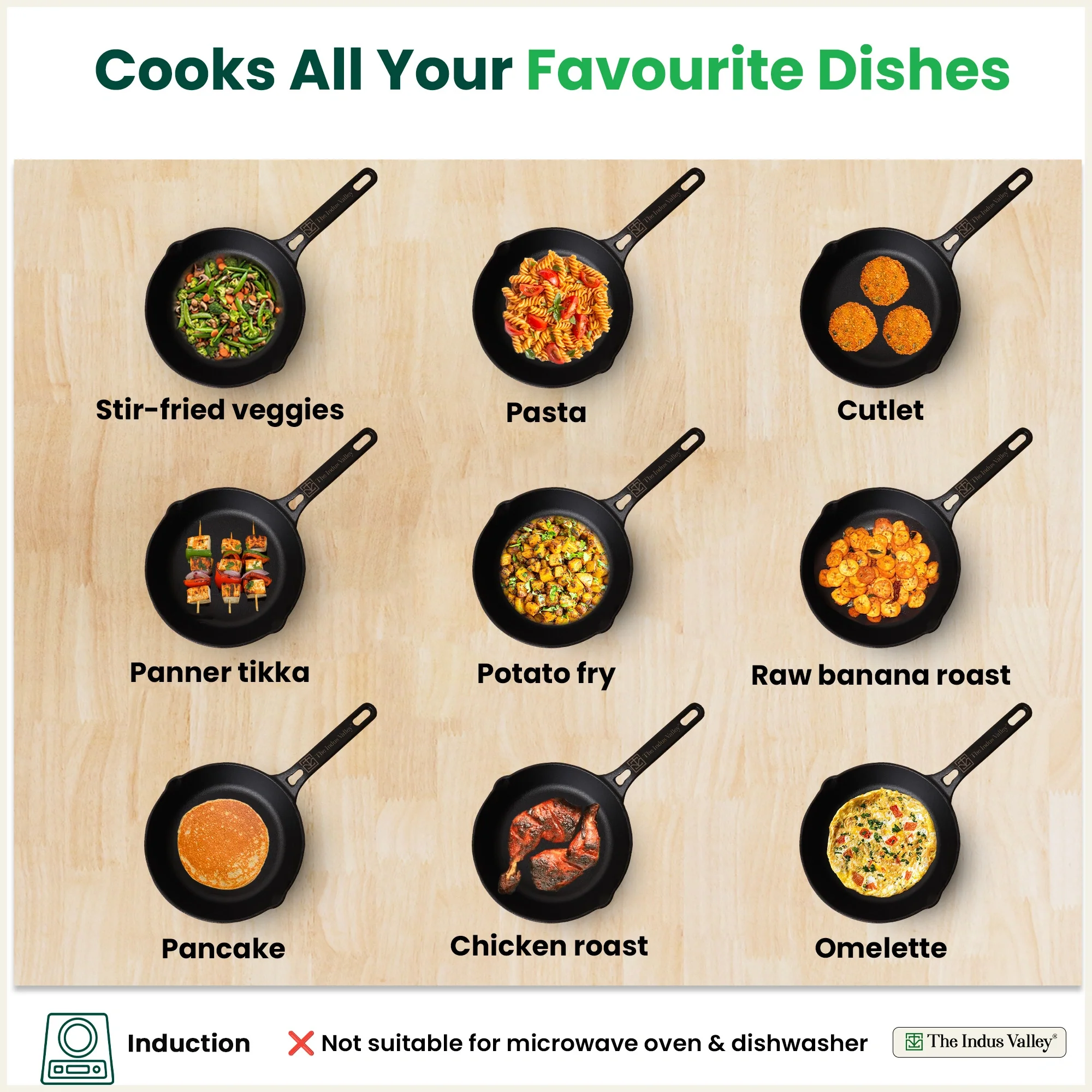 Premium CASTrong Cast Iron fry pan/ skillet 20.5 cm Pre-seasoned, Naturally Nonstick, 100% Pure, Toxin-free, Fry pan for Kitchen Use 2 kg - Image 10