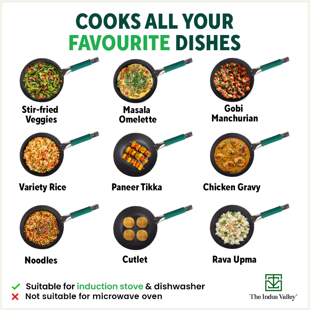 Pure Sheet Iron Frying pan 2/2.5 L, Steel Cool Touch Handle & Silicone Grip, Pre-seasoned, Toxin-free, Induction - Image 8