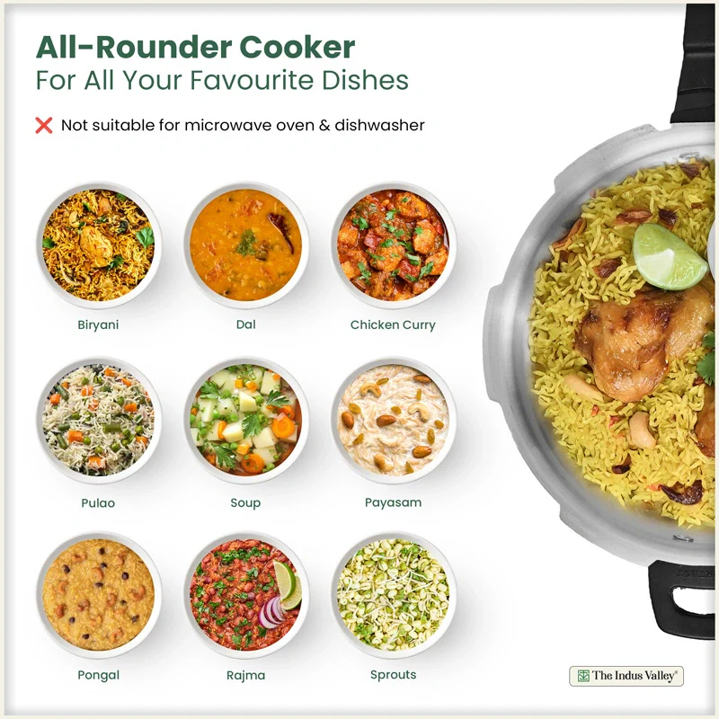 Premium Quality RapidCuk 3/5L Tri-Ply Stainless Steel Pressure Cooker for Kitchen, 100% Food-Safe, 3 Layer Thick Body, Heavy Bottom, 5 Yr Warranty, Induction & Gas - Image 10