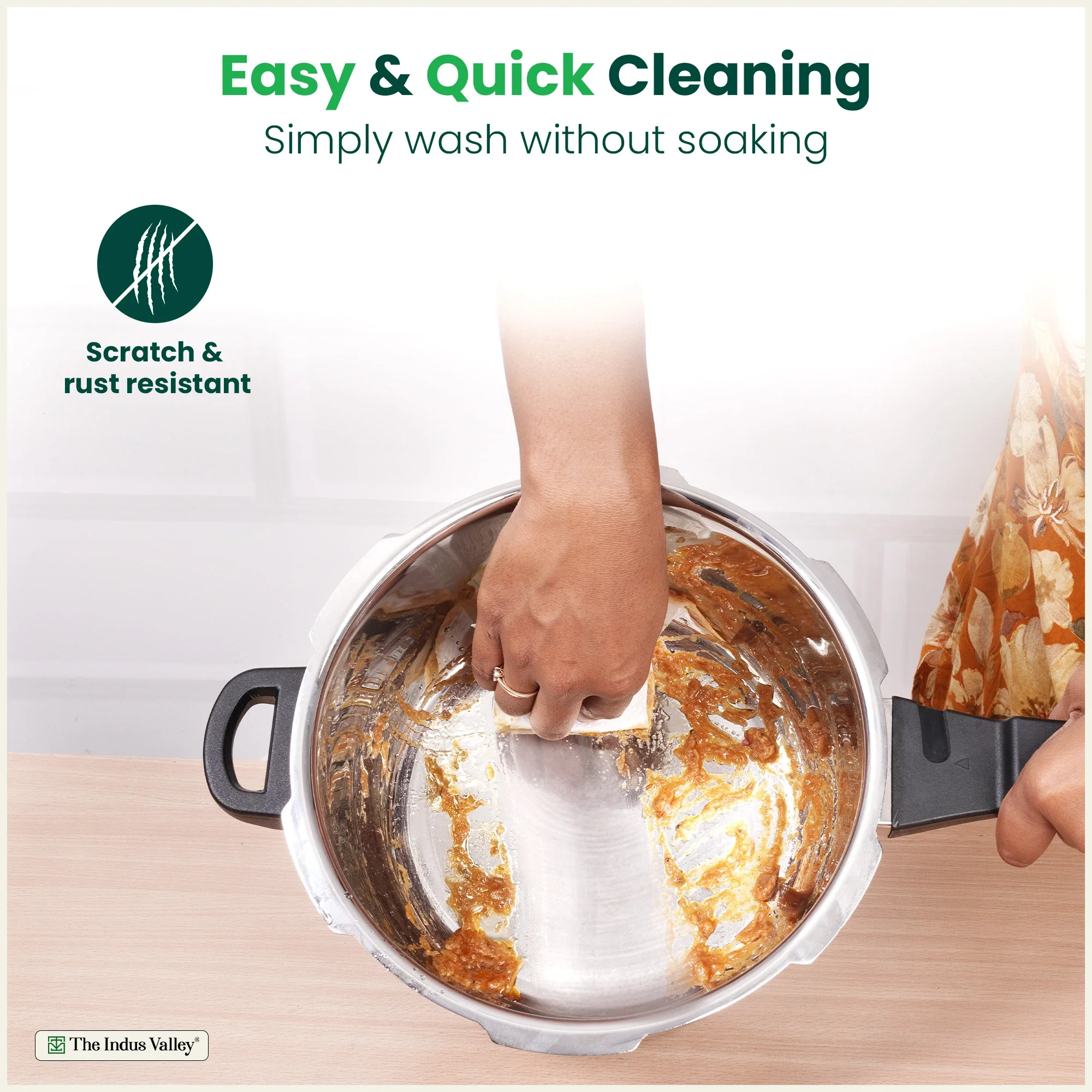 QuicKooker Tri-Steel Stainless Steel Pressure Cooker 3/5 L , Premium Quality, 3 Layer Heavy Bottom, 100% Safe, ISI Certified, 3 Yr Warranty, Induction & Gas - Image 7