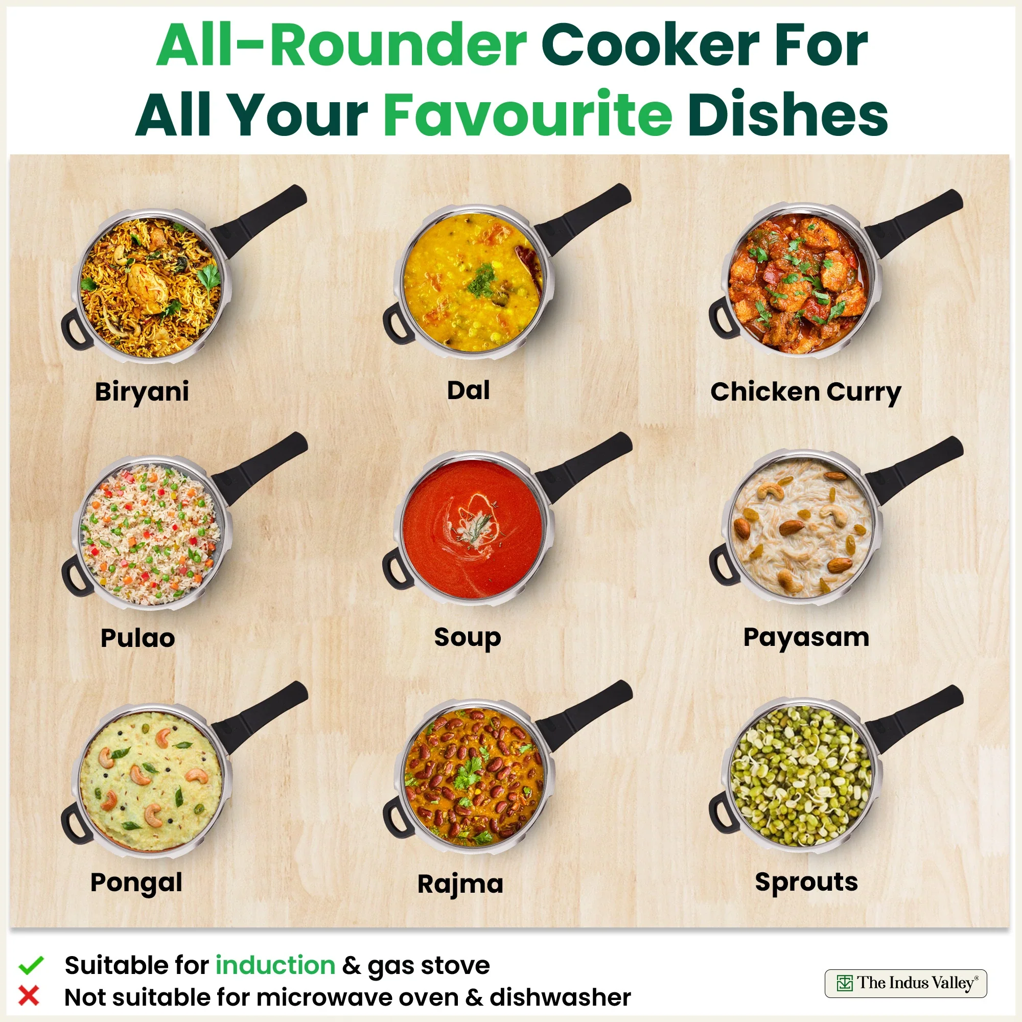 QuicKooker Tri-Steel Stainless Steel Pressure Cooker 3/5 L , Premium Quality, 3 Layer Heavy Bottom, 100% Safe, ISI Certified, 3 Yr Warranty, Induction & Gas - Image 9