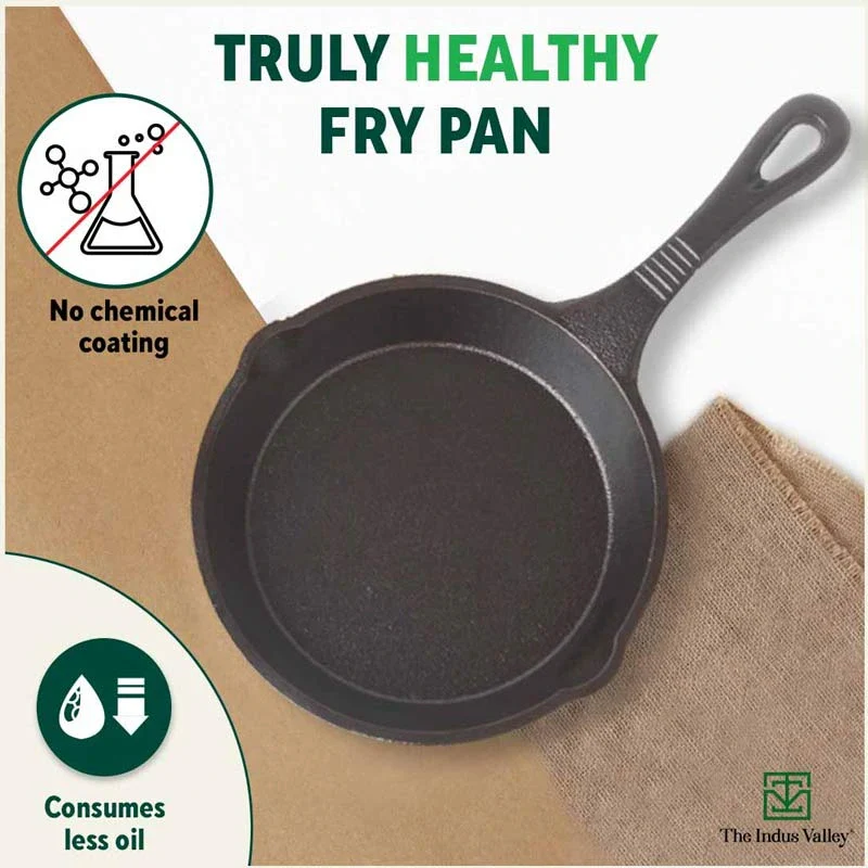 CASTrong Cast Iron Fry Pan 15.2cm, 0.4L, Pre-seasoned, Naturally Nonstick, 100% Pure, Toxin-free, Induction - Image 4