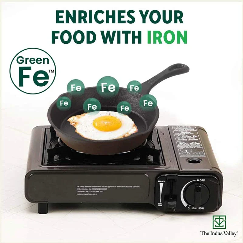 CASTrong Cast Iron Fry Pan 15.2cm, 0.4L, Pre-seasoned, Naturally Nonstick, 100% Pure, Toxin-free, Induction - Image 6