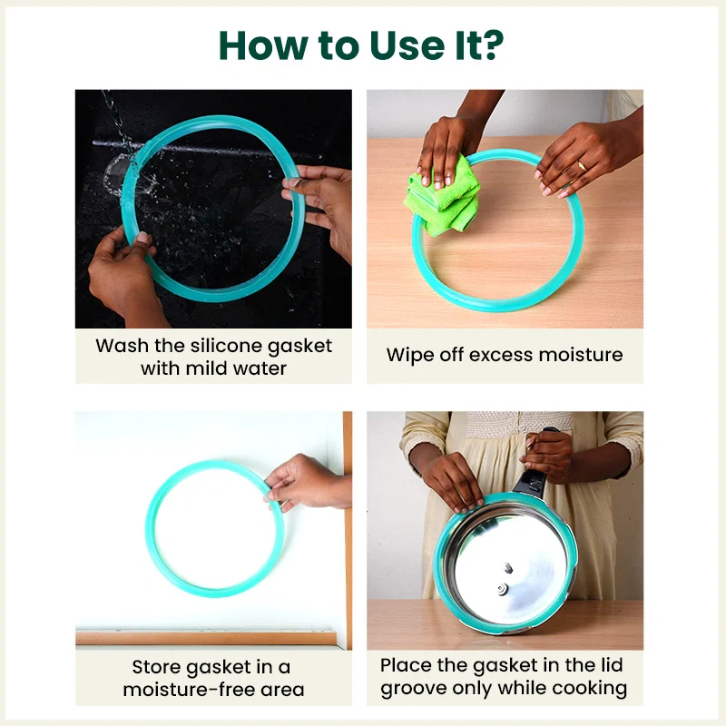 Stainless steel 5.0 L outer lid pressure cooker gasket - Image 5