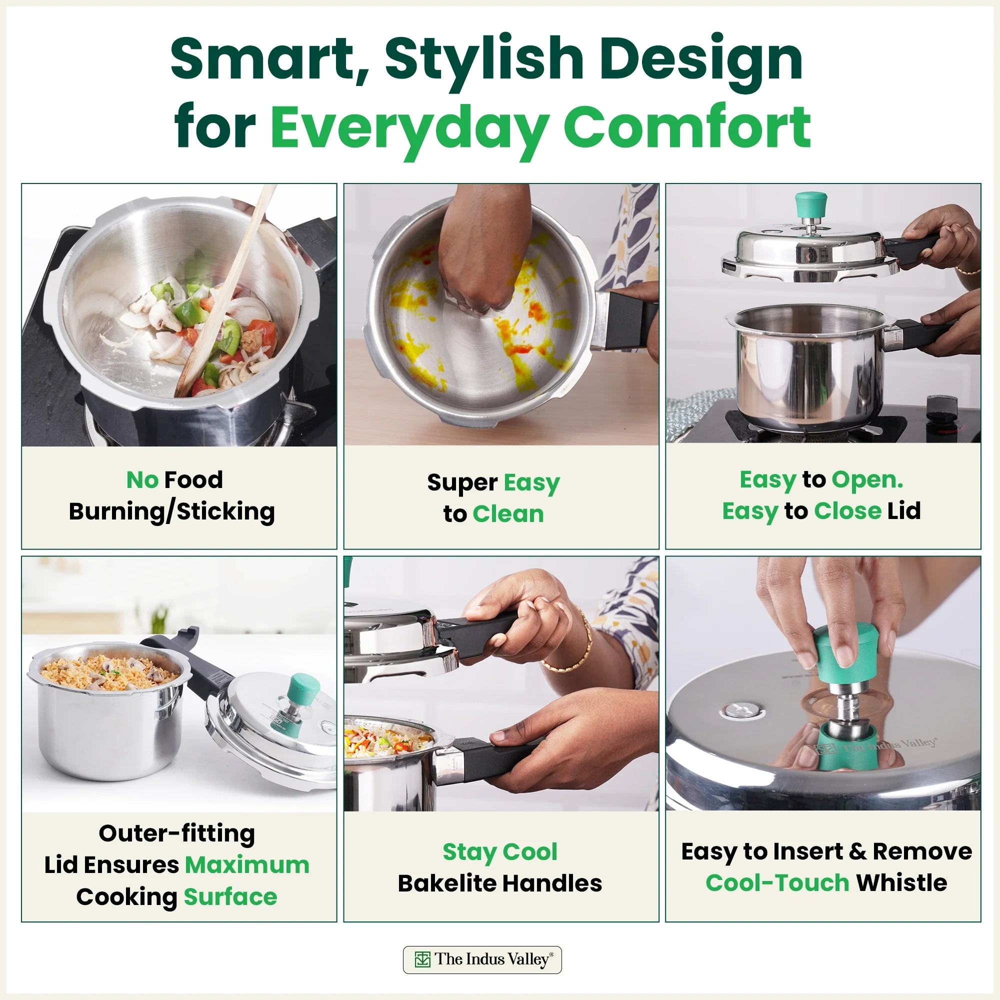 2/3/5L RapidCuk Tri-ply Stainless Steel Pressure Cooker, Premium Quality, 3 Layer Thick Body, Heavy Bottom, 100% Safe, ISI Certified, 5 Yr Warranty, Induction & Gas - Image 7