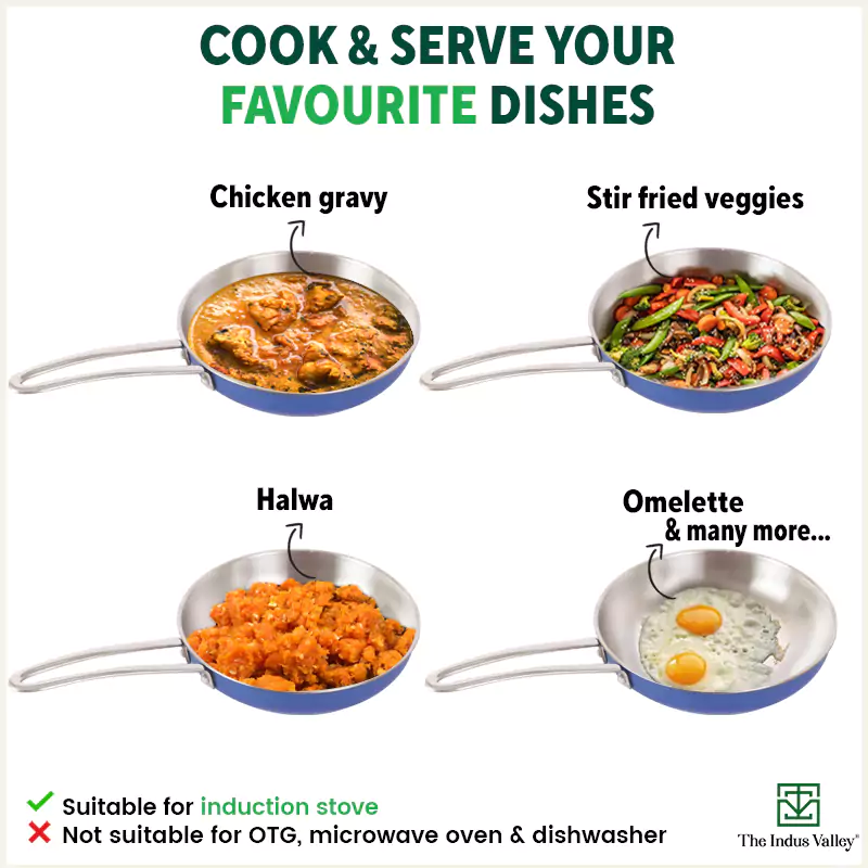 Tri-Steel Premium Stainless Steel Fry Pan 1.5L, Tri-ply (3 Layer) Induction Bottom - Image 10