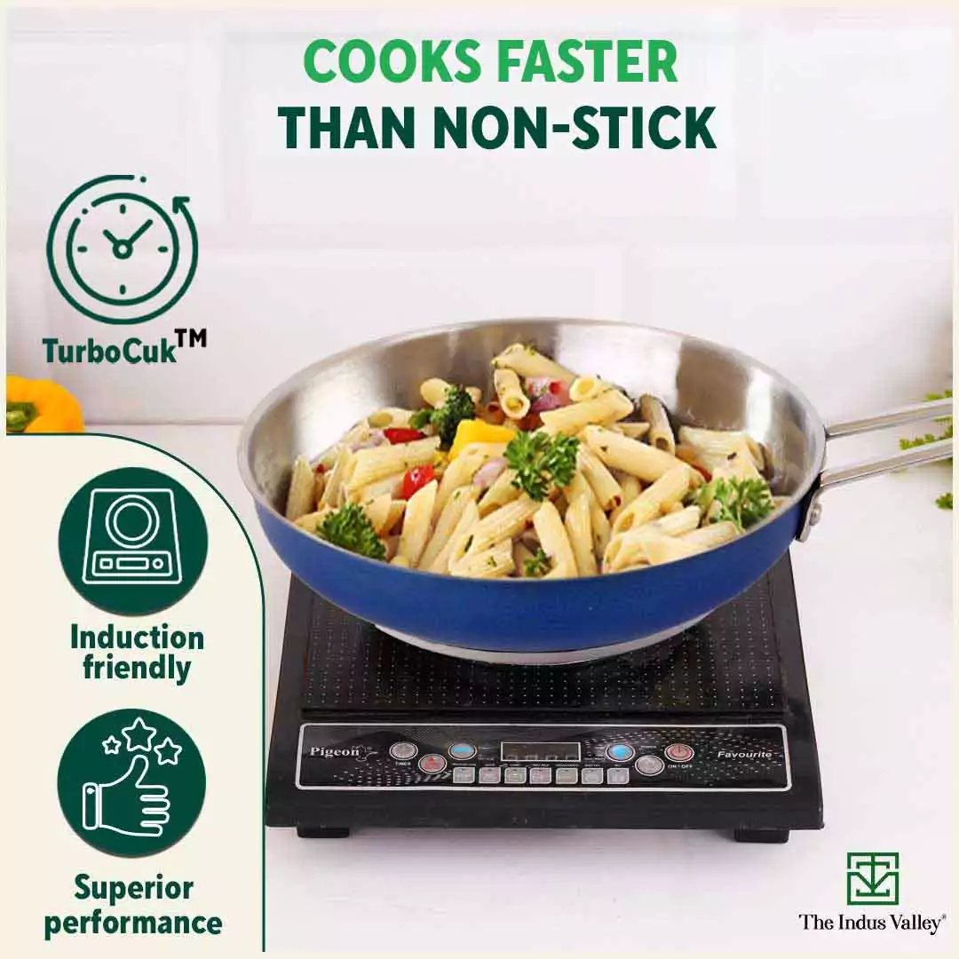 Tri-Steel Premium Stainless Steel Fry Pan 1.5L, Tri-ply (3 Layer) Induction Bottom - Image 6