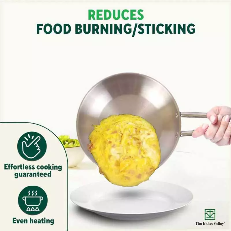 Tri-Steel Premium Stainless Steel Fry Pan 1.5L, Tri-ply (3 Layer) Induction Bottom - Image 7