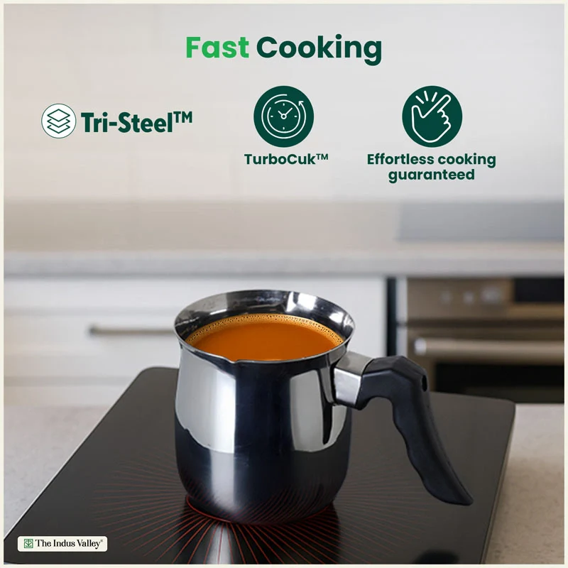 Stainless Steel Turkish Coffee Warmer 500ml / 900ml - Stay-Cool Handle, Induction Friendly, 100% Food-Safe - Image 5