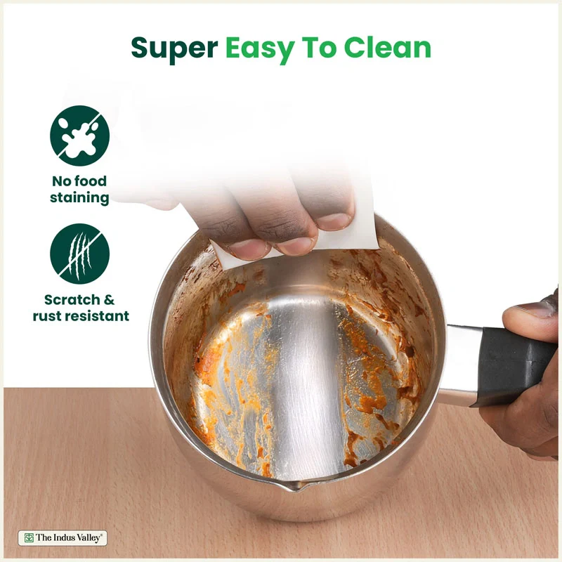 Stainless Steel Turkish Coffee Warmer 500ml / 900ml - Stay-Cool Handle, Induction Friendly, 100% Food-Safe - Image 8