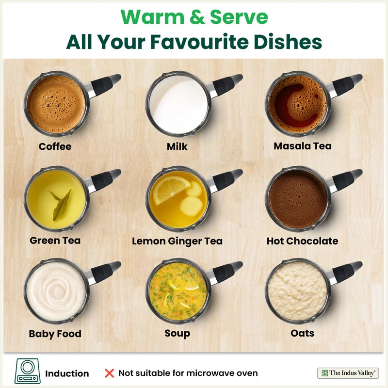 Stainless Steel Turkish Coffee Warmer 500ml / 900ml - Stay-Cool Handle, Induction Friendly, 100% Food-Safe - Image 9