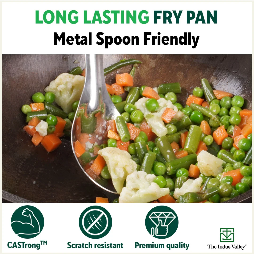 Super Smooth Cast Iron Frypan 1.7L+ Free 110 Spatula, Pre-seasoned, Naturally Nonstick, 100% Pure,Toxin-free 25.4cm - Image 9
