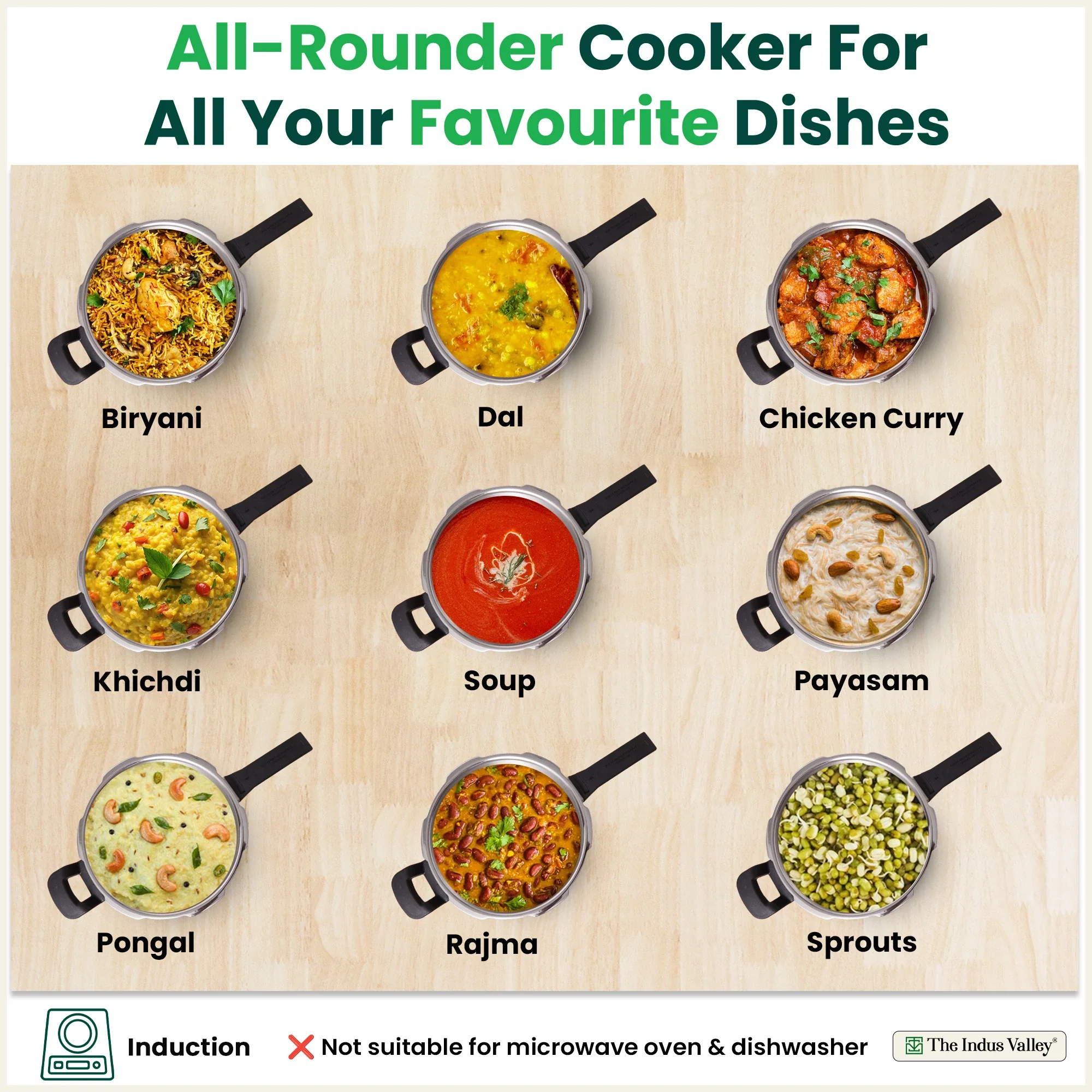 Tri-ply Stainless Steel Pressure Pan 3.5/5L, Premium Quality, 3 Layer Thick Body, Heavy Bottom, 100% Food-safe, ISI Certified, Induction & Gas - Image 9